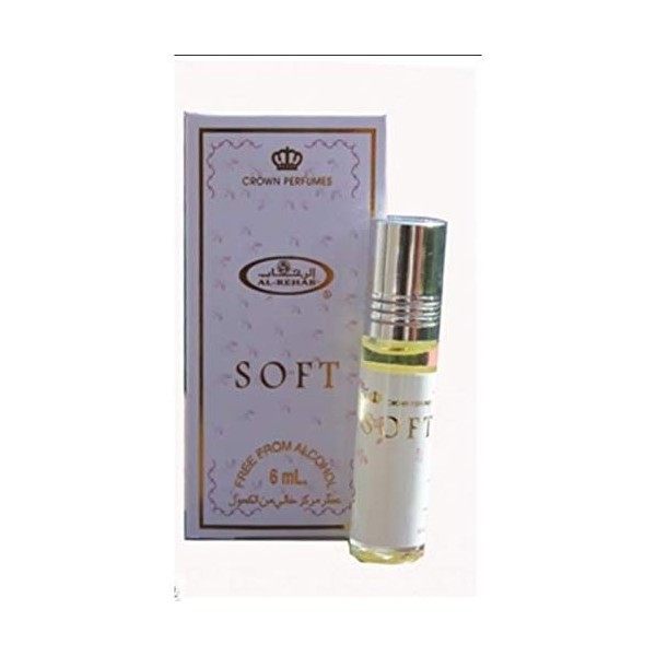 LOT DE 3 MUSCS PARFUMS SOFT DE AL REHAB - 6ML NOTES: Caramel, Agrume, Vanille, Sucré