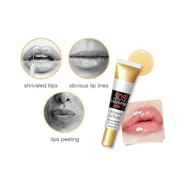 Lip Plumping Oil, Clear Lip Plumping, Transparent Oil, Moisturising, Anti-Wrinkle for Lips, Moisturizing and Durable, Serum