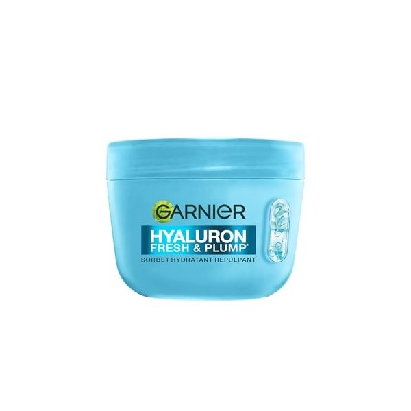 GARNIER - Hyaluron - Crème Sorbet Hydratante Repulpante Fresh et Plump - Crème Visage à lAcide Hyaluronique + Niacinamide - ...