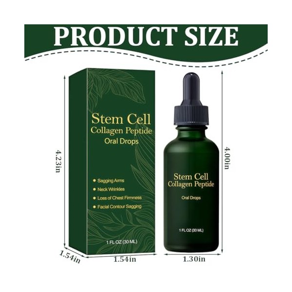 IWIDYA Collagène en gouttes – Formule hydratante pour la peau, peptide liquide, soin visage intense sans effet secondaire