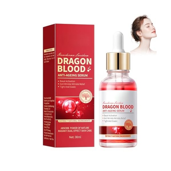 Hppsctink Sérum de Sang de Dragon, 30ml Sérum Anti-rides au Sang de Dragon, Sérum visage au Sang de Dragon, Hydratant et Rebo