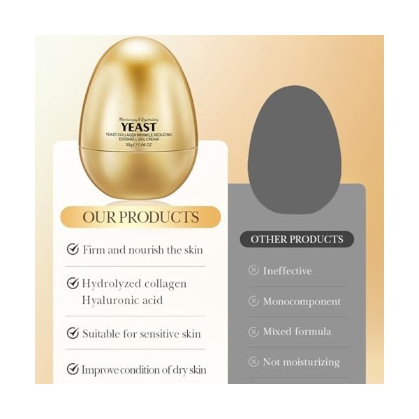 Lot de 2 crèmes au collagène, crème anti-rides au collagène, crème hydratante raffermissante, soin anti-rides pour le visage