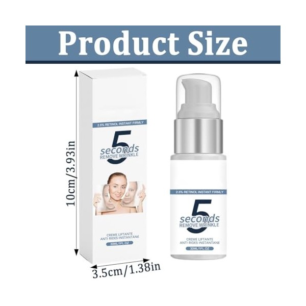 Teegxddy Crème Anti-Rides pour le Visage,Action Rapide, Formule Nourrissante Intensive pour une Peau Douce et Hydratée