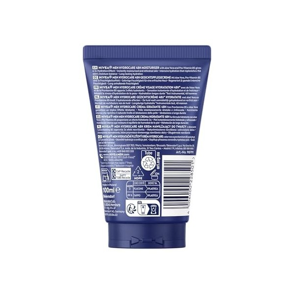 NIVEA MEN - Gel Nettoyant Visage Quotidien - Peau Rafraîchie Instantanément - Hydrocare - XXL - Aloe Vera & Pro-Vitamin B5-3 ...