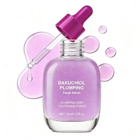 Bakuchiol Plumping Serum, Bakuchiol Serum Visage, Retinol Alternative, serum Hydratant Visage with Ceramide, Atténue les Ridu