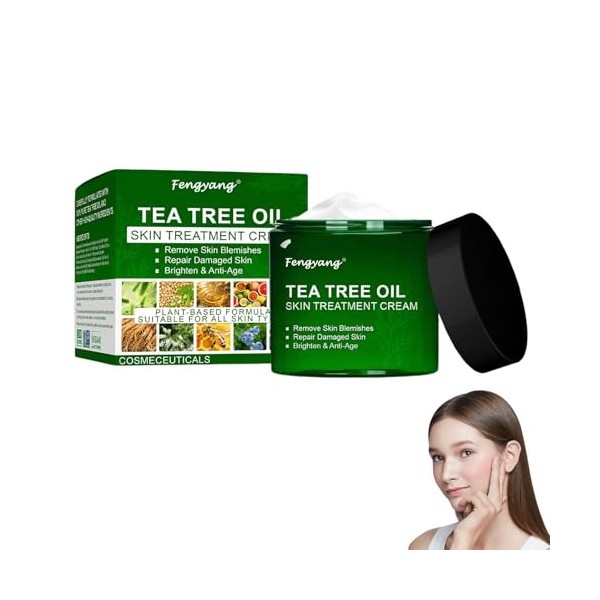 Fengyang® Crème De Soin De La Peau A Lhuile Darbre A Thé, Crème A Lhuile Darbre A Thé, Hydratant Naturel Aux Herbes, Pour