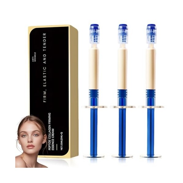 Lotion Anti-Rides au Collagène Micromoléculaire, Creme Anti Rides Femme, Polypeptide Collagen Elastic Essence Cream, Creme Co