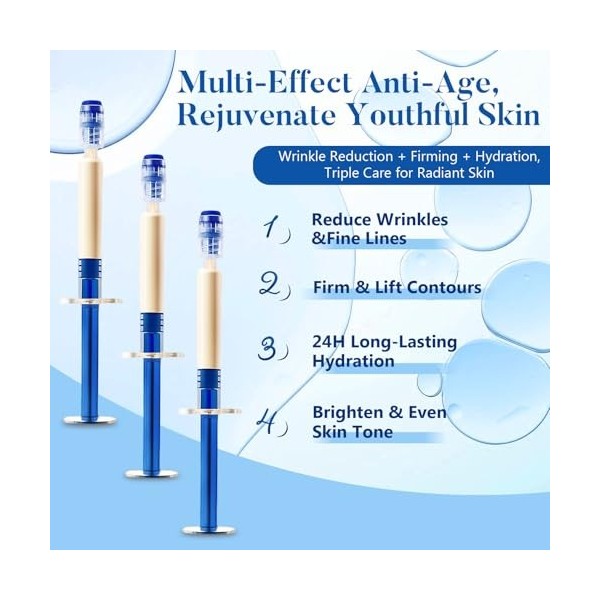 Lotion Anti-Rides au Collagène Micromoléculaire, Creme Anti Rides Femme, Polypeptide Collagen Elastic Essence Cream, Creme Co