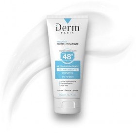 iDerm Paris - Crème Ultra-Hydratante 48H - Apaisante, Anti-Irritation, Anti-Ridules - Acide Hyaluronique, Provitamine B5, Alo
