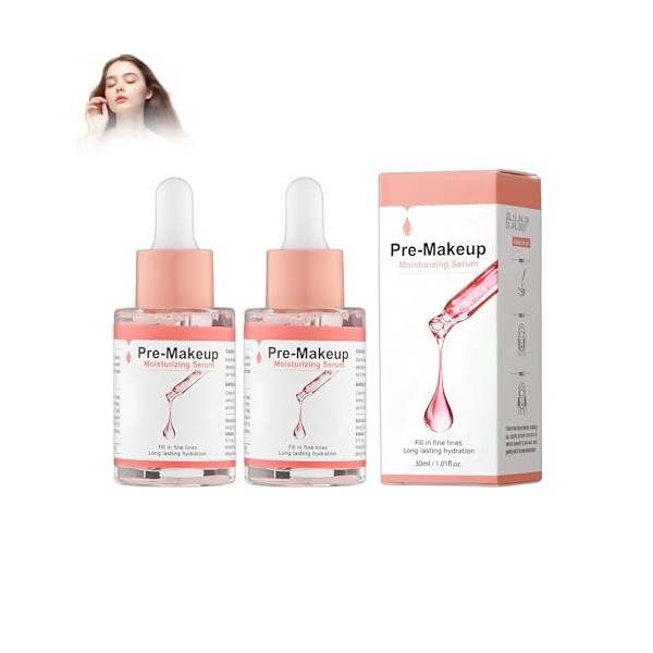 Sérum Primer Hydratant, Léger et à Absorption Rapide pour une Tenue de Maquillage Durable, Booster d’Hydratation Quotidien et