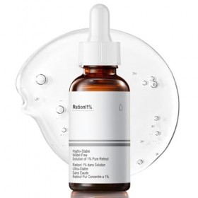Retinol 1%, Retinol Serum Visage, Sérum de Rétinol Très Puissant pour les Signes de Vieillissement, serum anti rides, Réduit 