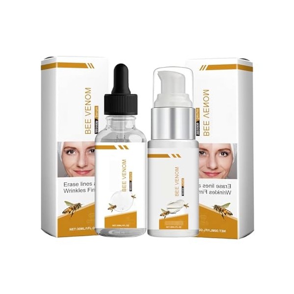 Sérum Raffermissant Au Venin Dabeille 2 Pièces Venin Dabeille Anti-rides Hydratant Peau Ferme Réduire Les Ridules Venin Da