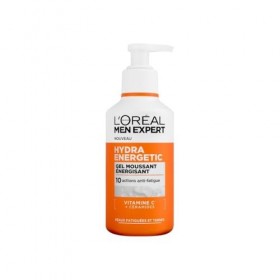 LOréal Paris Men Expert - Gel Nettoyant Énergisant Hydra Energetic - Réduit 10 Signes de Fatigue - Concentré en Vitamine C e