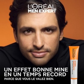 LOréal Paris Men Expert - Gel Hydratant - Hydratation 24H et Aspect Bonne Mine - Légèrement Teinté - Concentré en Vitamine C