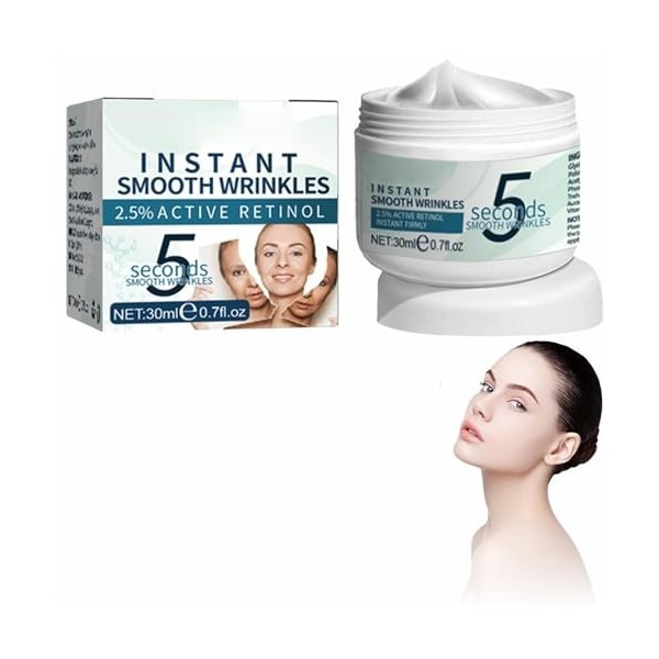 Crème Délimination Instantanée des Rides au Rétinol,Crème Liftante et Raffermissante,Instant Face Lift Cream,Cream de Jour V