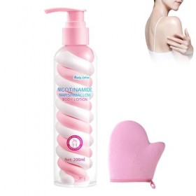 Lotion corporelle hydratante pour barbe à papa 200 ml, lait corporel rose, texture légère qui donne à la peau, lait corporel 