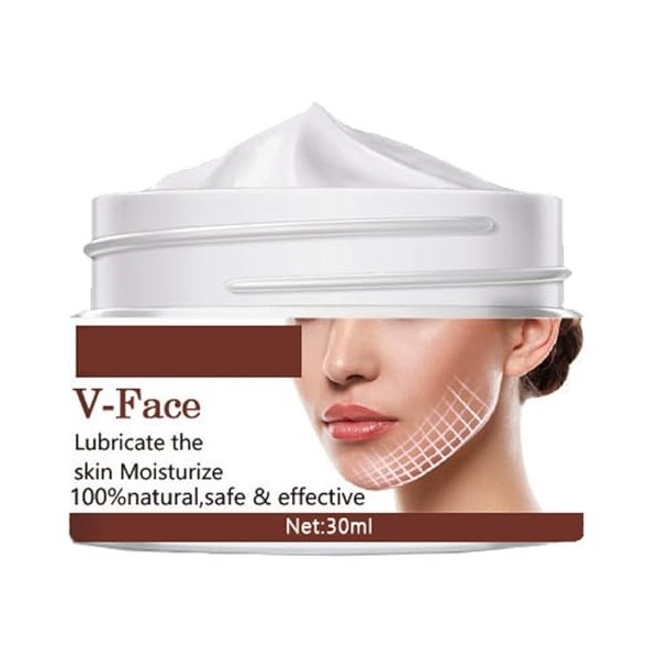 Crème Visage En Forme De V,Crème Raffermissante Double Menton,Lutter Contre Le Relâchement Cutané Du Visage,Éclat Radieux Et ...