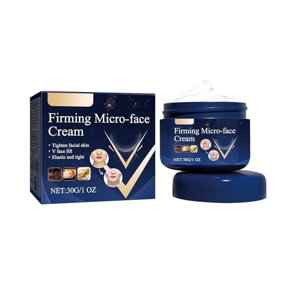 Crème Visage En Forme De V,Crème Raffermissante Double Menton,Lutter Contre Le Relâchement Cutané Du Visage,Éclat Radieux Et ...