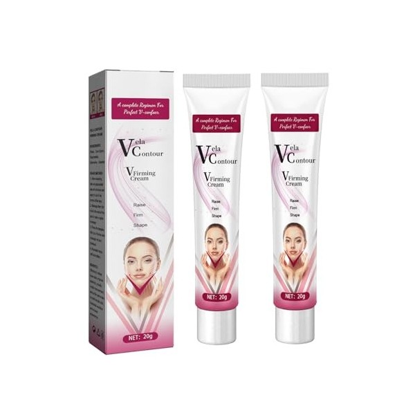 Crème Visage En Forme De V,Crème Raffermissante Double Menton,Lutter Contre Le Relâchement Cutané Du Visage,Éclat Radieux Et ...
