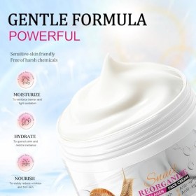 Crème de Collagène à la Bave d’Escargot 100g – Crème Visage Femme Hydratante et Anti-Rides, Soin Anti-Âge, Améliore l’Élastic...