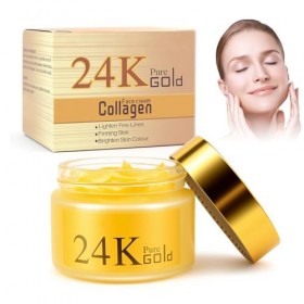 Crème au pour le Visage,Creme Hydratante Visage,Crème Anti Rides Doré,Renforce la Barrière dhydratation de la Peau pour un T