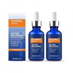 Sérum Vitamin C Visage Haute Efficacité Lot de 2, Éclat Immédiat, Hydratation Intense, Antioxydant Puissant, Lissage Des Ride