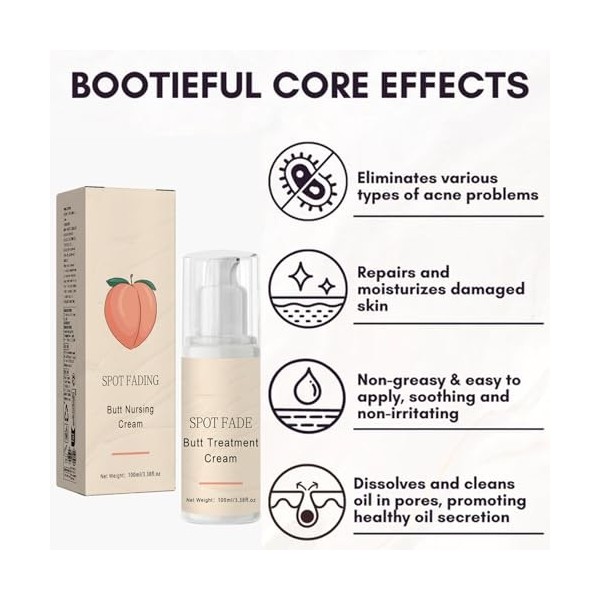 Crème Anti-Boutons pour les Fesses,Crème Anti-Acné Fesses,Traitement Efficace les Boutons Fessiers,Lotion de Compensation de 