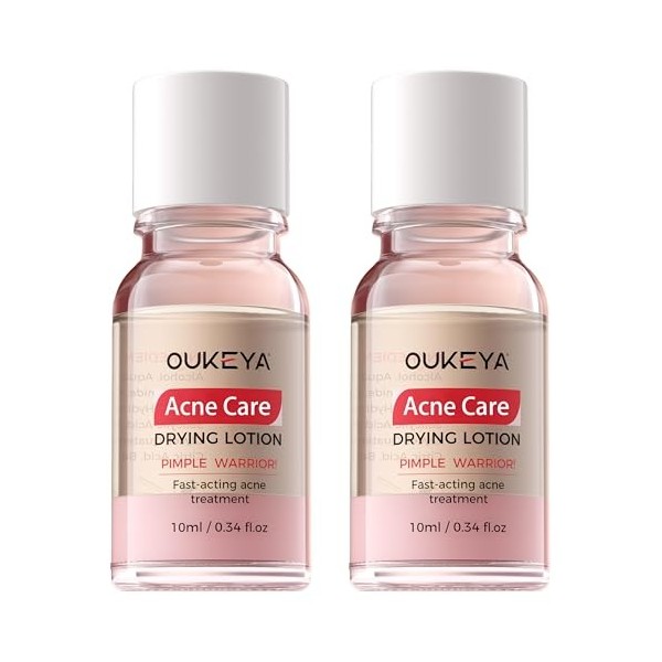 OUKEYA 2 x 10ml Lotion Visage Apaisante & Matifiante au Complexe Minéral et Niacinamide - Pour Peaux à Imperfections et Pores