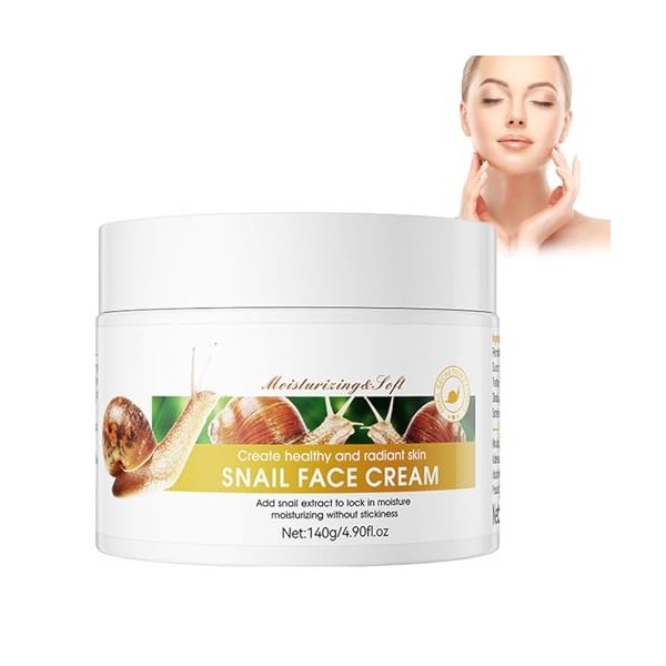 Snail - Crème raffermissante pour le visage - 140 g - Crème anti-âge - Crème hydratante raffermissante pour le visage - Pour 