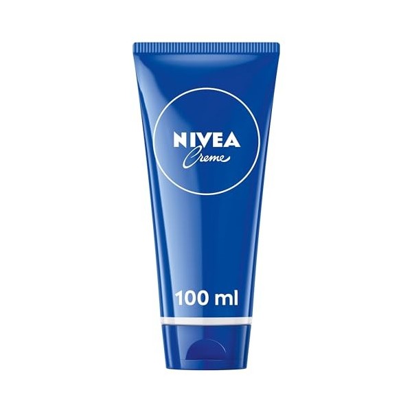 NIVEA Crème Tube de soin universel 100 ml , crème hydratante classique pour tous les types de peau, crème riche avec eucerit