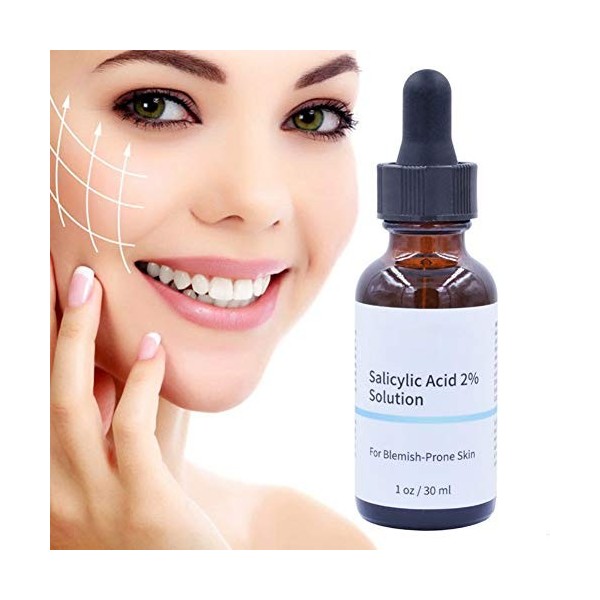 Sérum Acide Salicylique, Salicylic Acid 2% Concentré, Anti Âge Serum Visage, Hydratant Exfoliant Visage contre Point Noir, Im