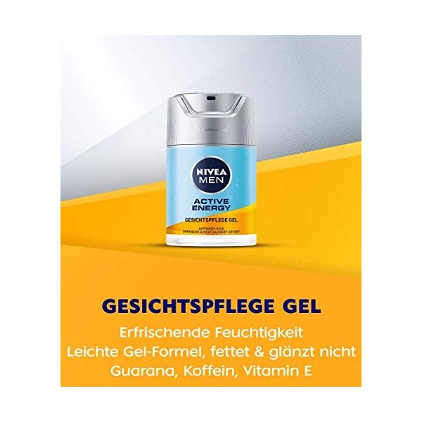 NIVEA MEN Active Energy Crème de soin du visage pour homme - 50 ml