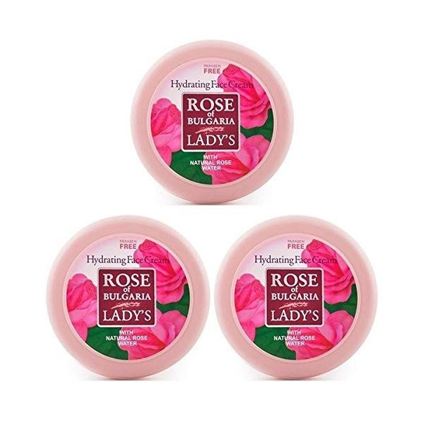 Rose of Bulgaria Crème hydratante à leau de rose 3 x 100 m