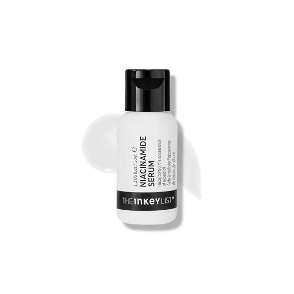 The INKEY List Sérum 10% niacinamide 30 ml, soin de la peau AM/PM, réduit lexcès de sébum, soin de la peau anti-imperfection