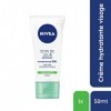 NIVEA Soin de Jour Essentials 24H Hydratation Intense + Matifiant 1 x 50 ml , crème hydratante visage, soin femme & homme en ...