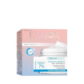 Eveline Cosmetics Face Therapy Professional - Crème Ultra Hydratante Shot pour Peaux Sèches et Très Sèches