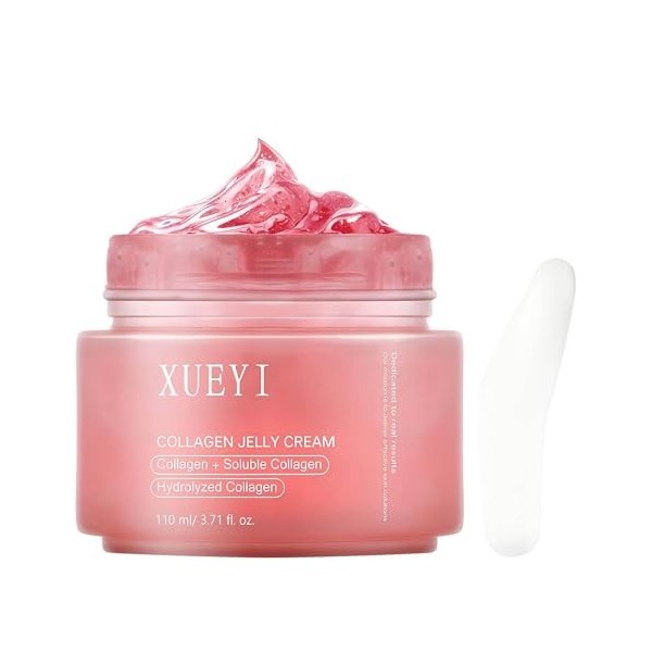 VRAIKO XUEYI Crème en Gelée de Collagène, Sérum Gel Booster de Collagène Hydrolysé pour Masseurs de Visage à Microcourant, Am