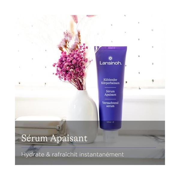 Lansinoh - Sérum Apaisant Grossesse – Hydratation et fraîcheur pour peau sèche et jambes lourdes – Femme enceinte - Menthol, 