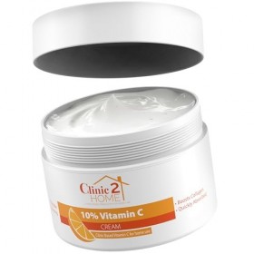 Clinic2Home Crème à la Vitamine C - Puissante Crème Visage à la Vitamine C 10% pour Taches Brunes, Rides et Lignes Fines - An