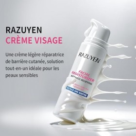 RAUYEN Crème de jour apaisante pour les veines rouges, crème hydratante pour la réparation des peaux sensibles sèches à très 