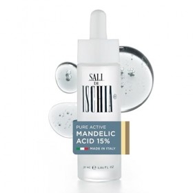 Sali di Ischia - Sérum acide mandélique pur 15 % visage 30 ml avec sels thermiques - exfoliant, améliore les rides, réduit 