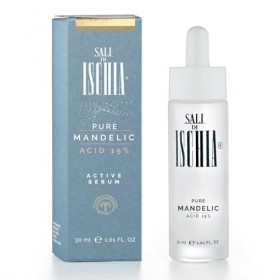 Sali di Ischia - Sérum acide mandélique pur 15 % visage 30 ml avec sels thermiques - exfoliant, améliore les rides, réduit 