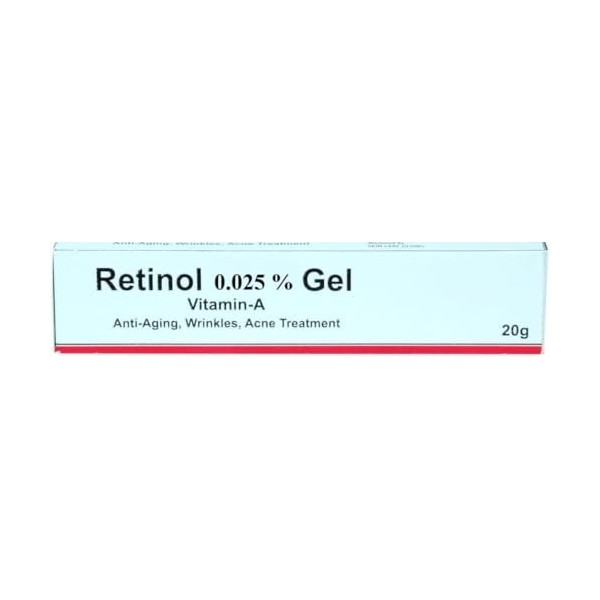 Healthymia Retinol Gel 0.025% Vitamin A Repairs Fine Lines & Wrinkles, Scar Treatment, Anti-Aging Formula