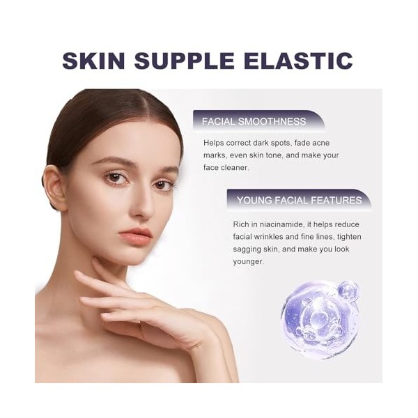 2 Pièces B3 Sérum, Sérum Facial à la Niacinamide, Sérum Raffermissant, Sérum Anti-âge, Sérum Facial, Réduit Efficacement les 
