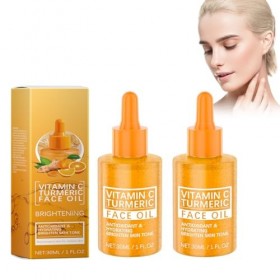 Huile Pour Visage, Avec De La Vitamine C, De La Niacinamide Et Du Curcuma, Huile Éclaircissant Pour Visage, Huile De Soin De 