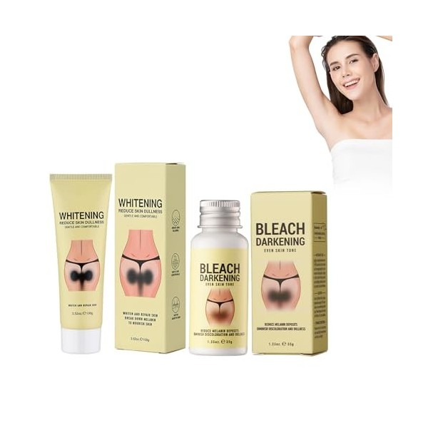 Snow Bleach Cream,Crème Blanchissante Pour Les Parties Intimes,Crème blanchissante pour aisselles, genoux, coudes, Crème écla...