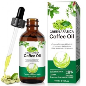 Huile de café pour le visage - 100 % pure et naturelle - Contre les rides - Pour le visage, le corps et les cheveux - Huile d