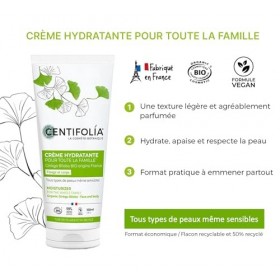CENTIFOLIA | Crème Hydratante | Hydrate & Respecte la Peau | Absorption Rapide | Visage & Corps | Adaptés aux Peaux Sensibles...