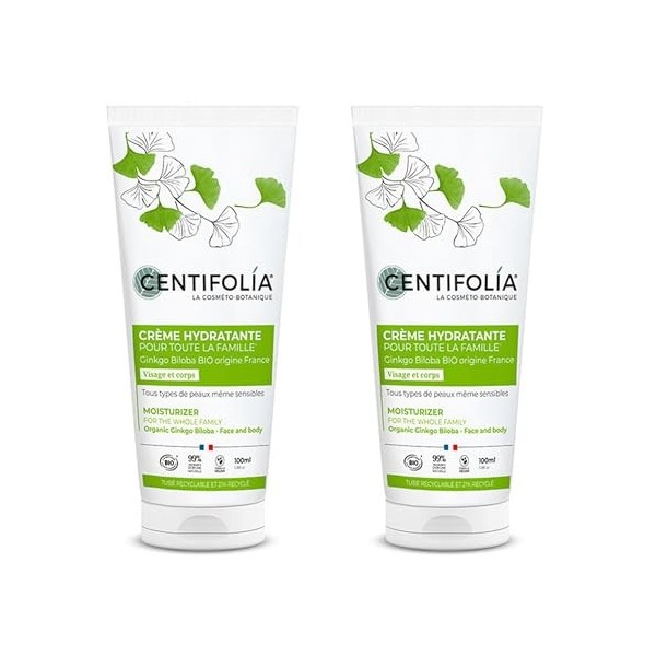CENTIFOLIA | Crème Hydratante | Hydrate & Respecte la Peau | Absorption Rapide | Visage & Corps | Adaptés aux Peaux Sensibles...