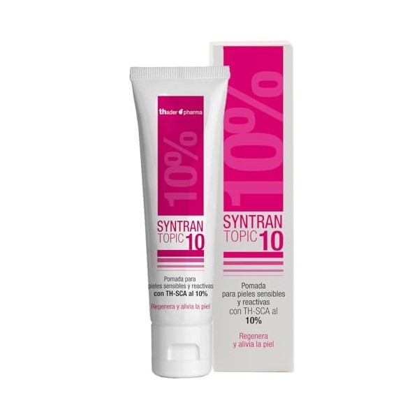 Thader Pharma Pommade pour brûlures Syntran Topic-10, idéale pour les peaux sensibles et réactives, 75 ml